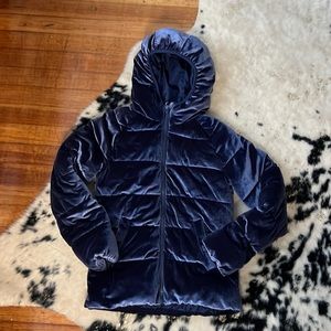 Velour Puffer Coat